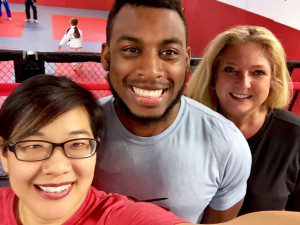 Selfie of Robert with #TeamX3 marketing Tammi & Nancy