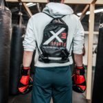 X3 Sports boxing and kickboxing workout kit with drawstring bag.