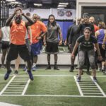 An interval training group class at X3 Sports Marietta