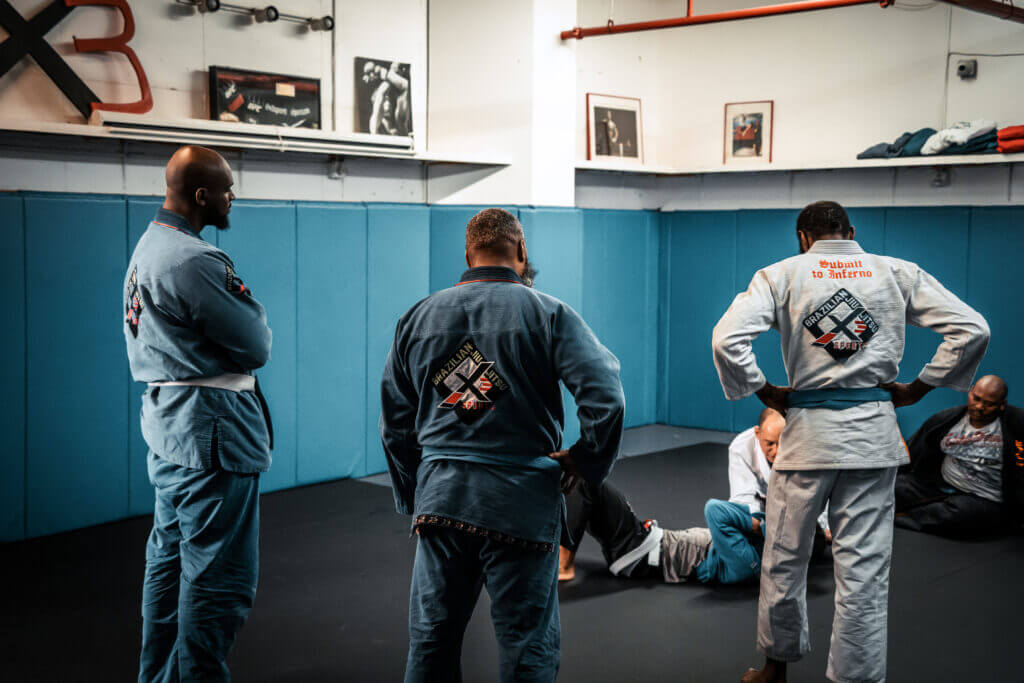 Brazilian Jiu Jitsu training in Atlanta on the mats at X3 Sports West Midtown.