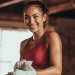 Photo of ladies boxing fitness.