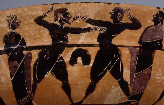 Image of evidence of boxing in ancient Egypt.