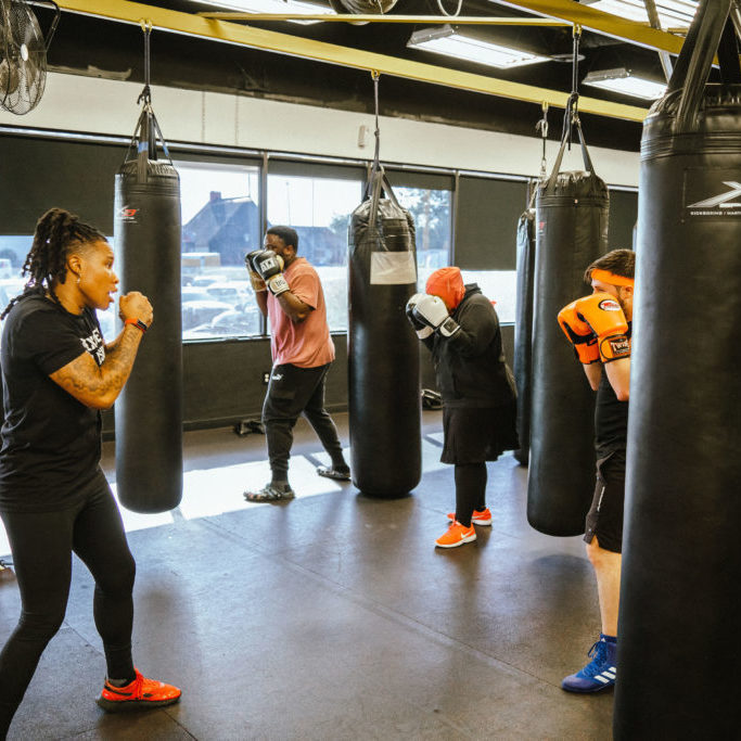 Mia Marietta trainer - cardio kickboxing, group workout classes